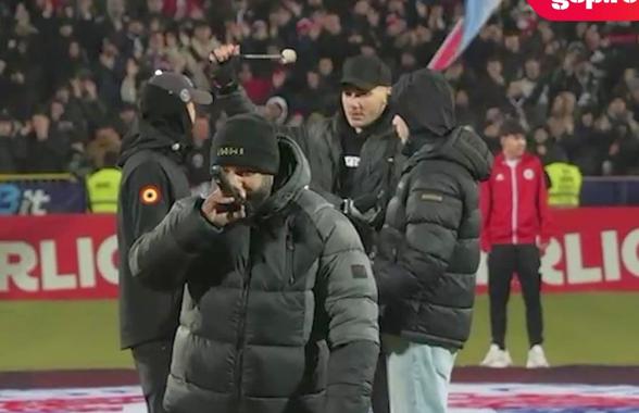 A coborât pe gazon și a transmis un mesaj la stație: „Celor care susțin că Oțelul - FCSB e aranjat...”