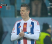 Diego Zivulic, eliminat în Oțelul - FCSB // FOTO: captură Prima Sport