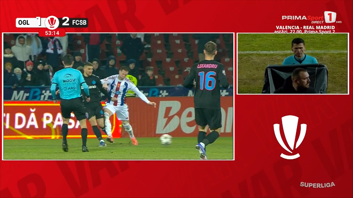 N-a scăpat! Gestul pentru care a văzut direct cartonașul roșu în Oțelul - FCSB