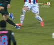 Diego Zivulic, eliminat în Oțelul - FCSB // FOTO: captură Prima Sport