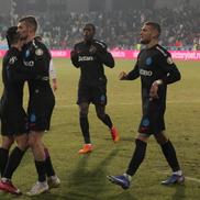 Vali Crețu, Florin Tănase, Dawa, Bîrligea, în Oțelul - FCSB. Foto: Andrei Furnigă (GSP)