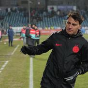 Risto Radunovic, înainte de Oțelul - FCSB. Foto: Andrei Furnigă (GSP)