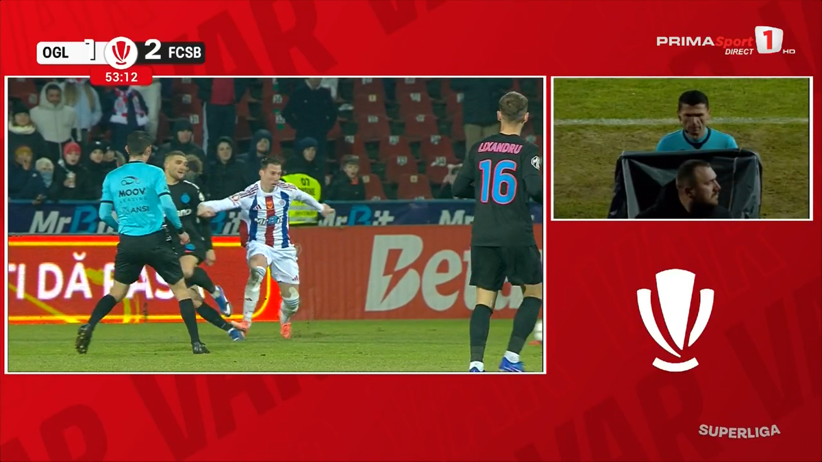 N-a scăpat! Gestul pentru care a văzut direct cartonașul roșu în Oțelul - FCSB