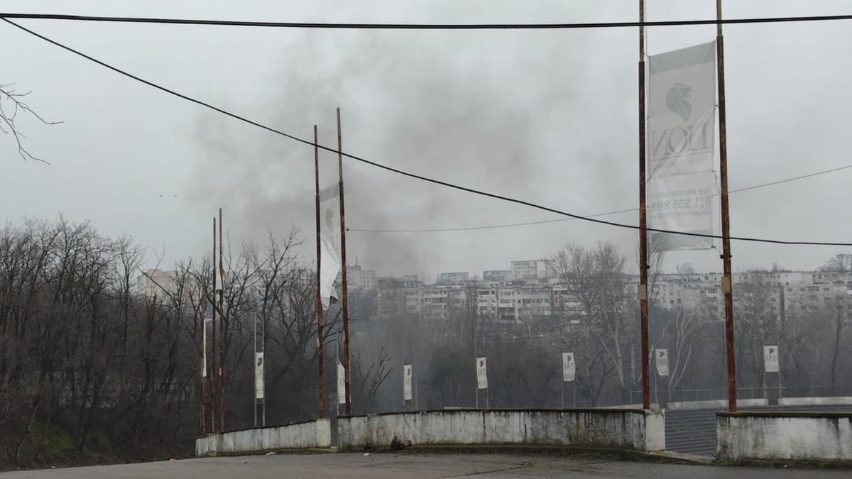 Incendiu la un kilometru de stadion înainte de Oțelul - FCSB