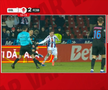 Diego Zivulic, eliminat în Oțelul - FCSB // FOTO: captură Prima Sport