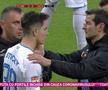 FCSB - CRAIOVA // FOTO Ciocnire groaznică, după două minute de la start: Darius Olaru, dus cu ambulanța la spital!