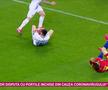 FCSB - CRAIOVA // FOTO Ciocnire groaznică, după două minute de la start: Darius Olaru, dus cu ambulanța la spital!
