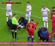 FCSB - CRAIOVA // FOTO Ciocnire groaznică, după două minute de la start: Darius Olaru, dus cu ambulanța la spital!
