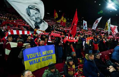 Mesaje de susținere pentru Ucraina și în Liga Campionilor » Cum a fost adaptat celebrul slogan al fanilor lui Liverpool
