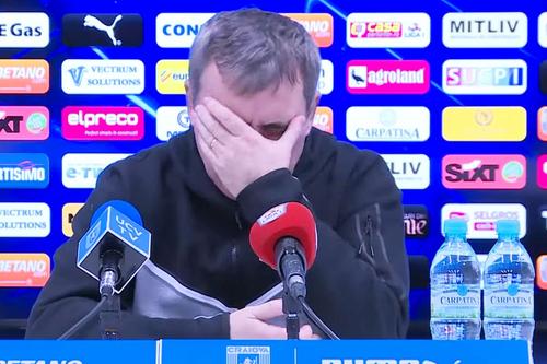 Gică Hagi, la conferința de presă // foto: captură YouTube @ Liga Profesionista de Fotbal