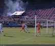 Eurogol reușit de Grădinaru în meciul CSM Reșița - Corvinul Hunedoara // foto: capturi Prima Sport