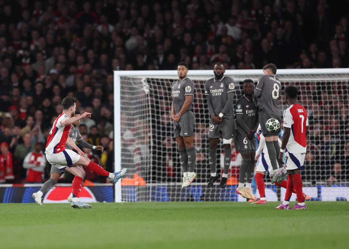 Declan Rice, „dublă” în Arsenal - Real Madrid