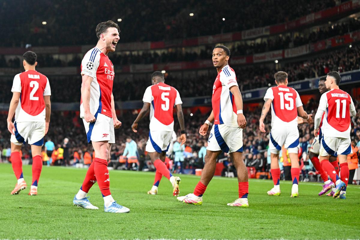 Declan Rice, „dublă” în Arsenal - Real Madrid
