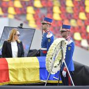 Andreea Esca la priveghiul lui Mircea Lucescu pe Arena Națională