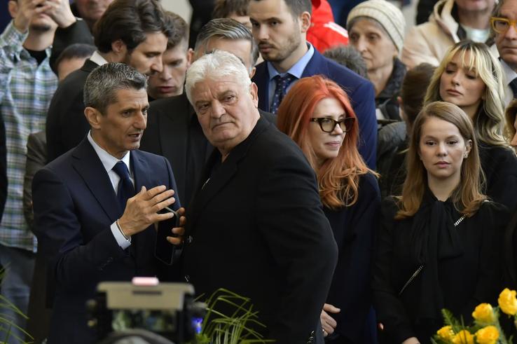 Ioan Andone, Răzvan Lucescu la priveghiul lui Mircea Lucescu la Arena Națională // Foto: Cristi Preda