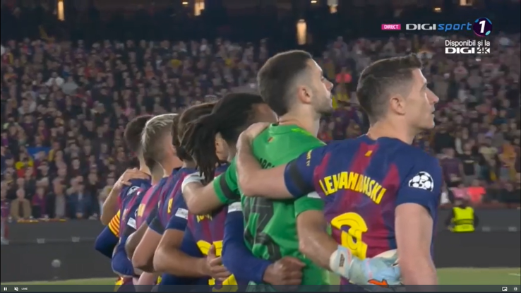 Minut de reculegere în memoria lui Mircea Lucescu la Barcelona - Atletico Madrid FOTO: captură @Digi Sport
