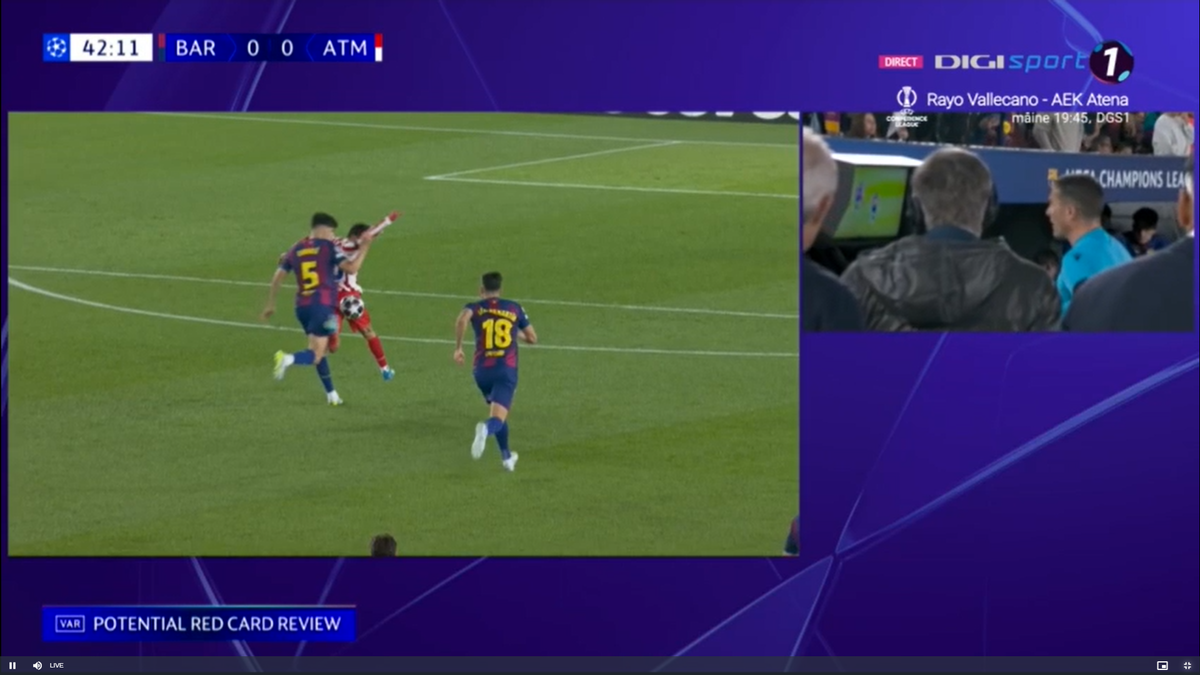 Istvan Kovacs, salvat de VAR în Barcelona - Atletico Madrid