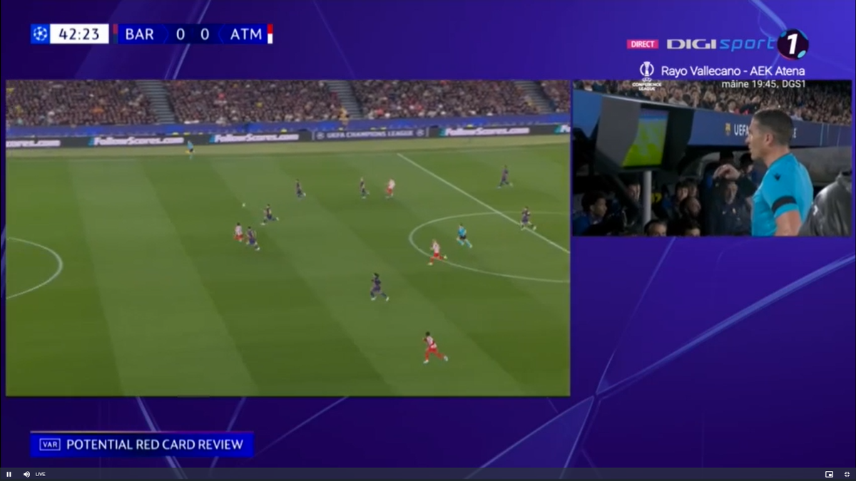 Istvan Kovacs, salvat de VAR în Barcelona - Atletico Madrid