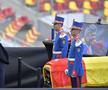 Răzvan Lucescu și Neli, soția lui Mircea, lângă sicriul acestuia // foto: Cristi Preda (GSP)