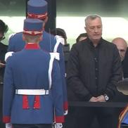Gică Hagi, Dorin Mateuț, Mircea Rednic la căpătâiul lui Mircea Lucescu