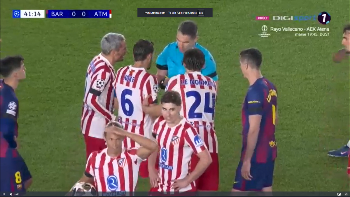 Istvan Kovacs, salvat de VAR în Barcelona - Atletico Madrid