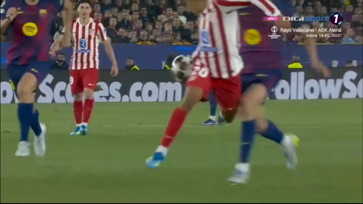 Istvan Kovacs, salvat de VAR în Barcelona - Atletico Madrid, FOTO: captură Digi Sport