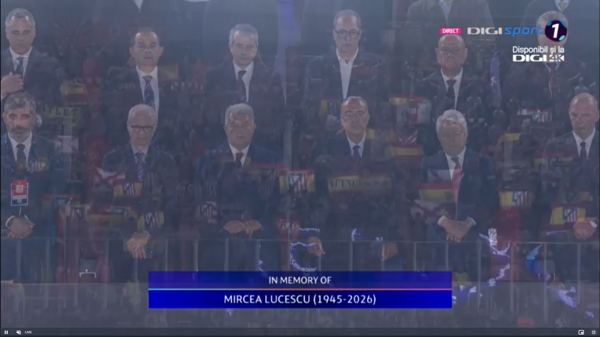 Scene impresionante în UCL la Barcelona și Paris, în memoria lui Mircea Lucescu