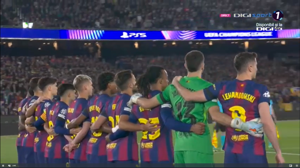 Minut de reculegere în memoria lui Mircea Lucescu la Barcelona - Atletico Madrid și PSG - Liverpool