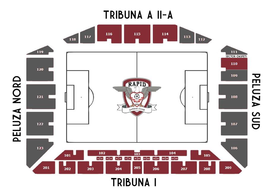 Harta stadionului din Giulești Rapid a aflat sancțiunea pentru meciul cu FCSB! Ce se întâmplă cu stadionul din Giulești