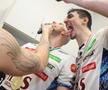 Bela Bartha, bărbierit în vestiar după titlul câștigat de Trentino/Foto: Marco Trabalza (Trentino Volley)