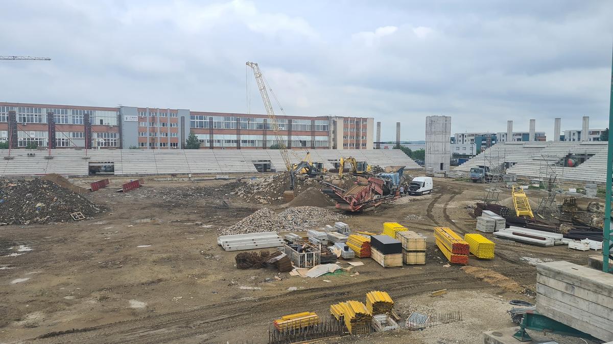 Stadionul din vestul României, care costă 23.000.000 de euro, prinde contur » Lucrările vor fi finalizate în 2026