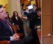 Prima dezbatere între George Simion și Nicușor Dan / FOTO: Capturi TV @Euronews