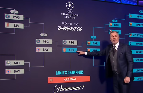 Predicția lui Jamie Carragher s-a adeverit » Pe cine a mizat că va câștiga Liga Campionilor, încă de acum două luni