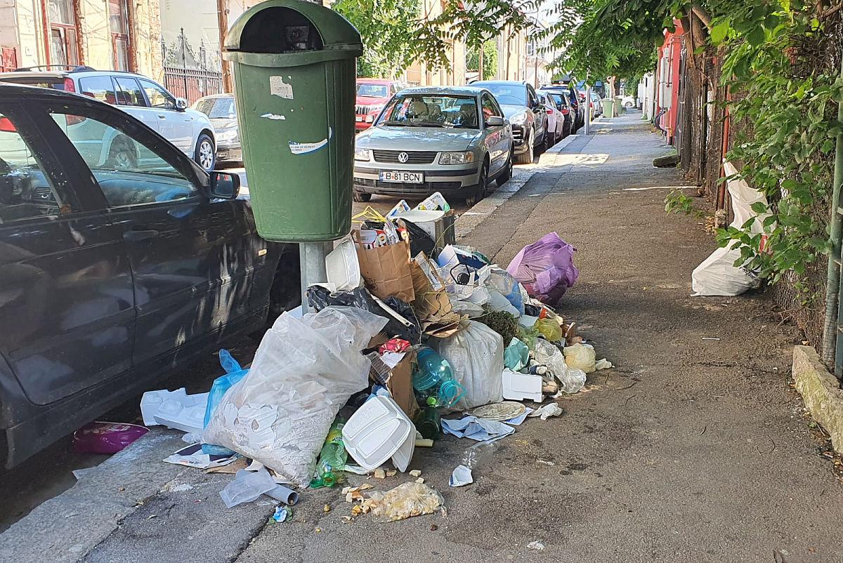 Așa întâmpinăm EURO! Coridor de gunoaie în Sectorul 1 » Imagini filmate azi în București: „Celor care vin le va fi scârbă”