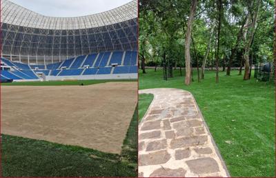 Știrea zilei: gazonul de pe „Ion Oblemenco” se mută în Parcul Pedagogic din Craiova :)