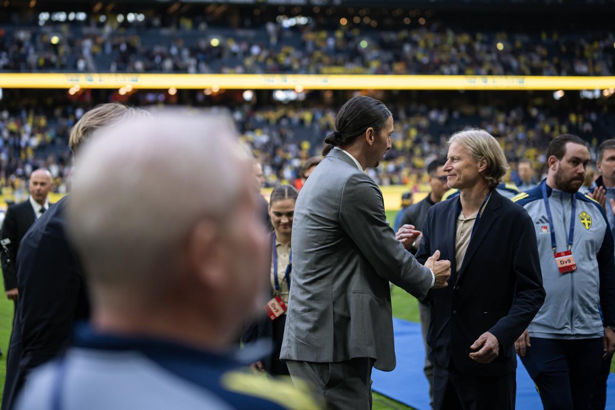 Zlatan Ibrahimovic a fost aclamat de un stadion întreg înainte de Suedia - Serbia