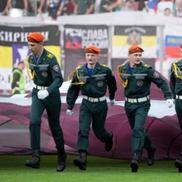 Imagini surprinse în amicalul Belarus - Rusia / Sursă foto: Twitter