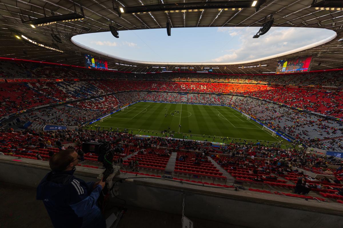 Imagini superbe cu stadionul Allianz Arena înaintea de finala Ligii Naţiunilor