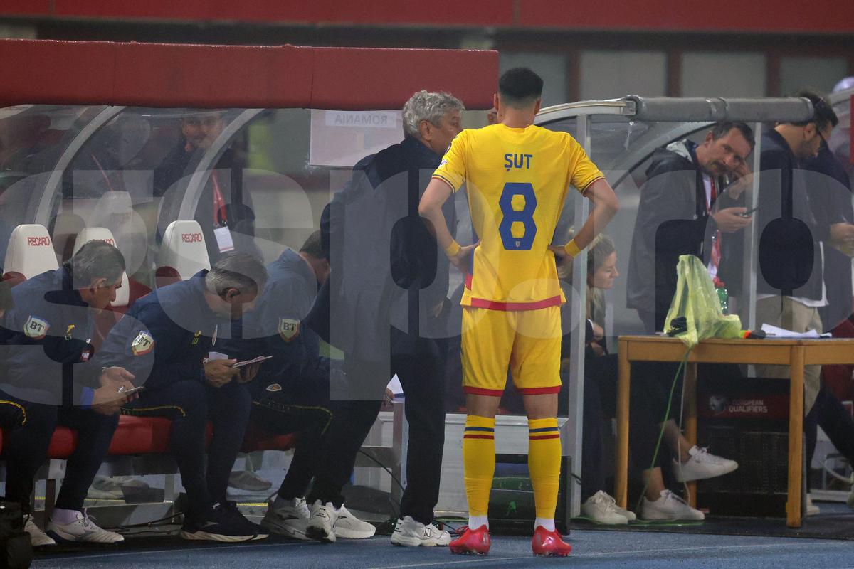 Mircea Lucescu, la meciul Austria - România 2-1