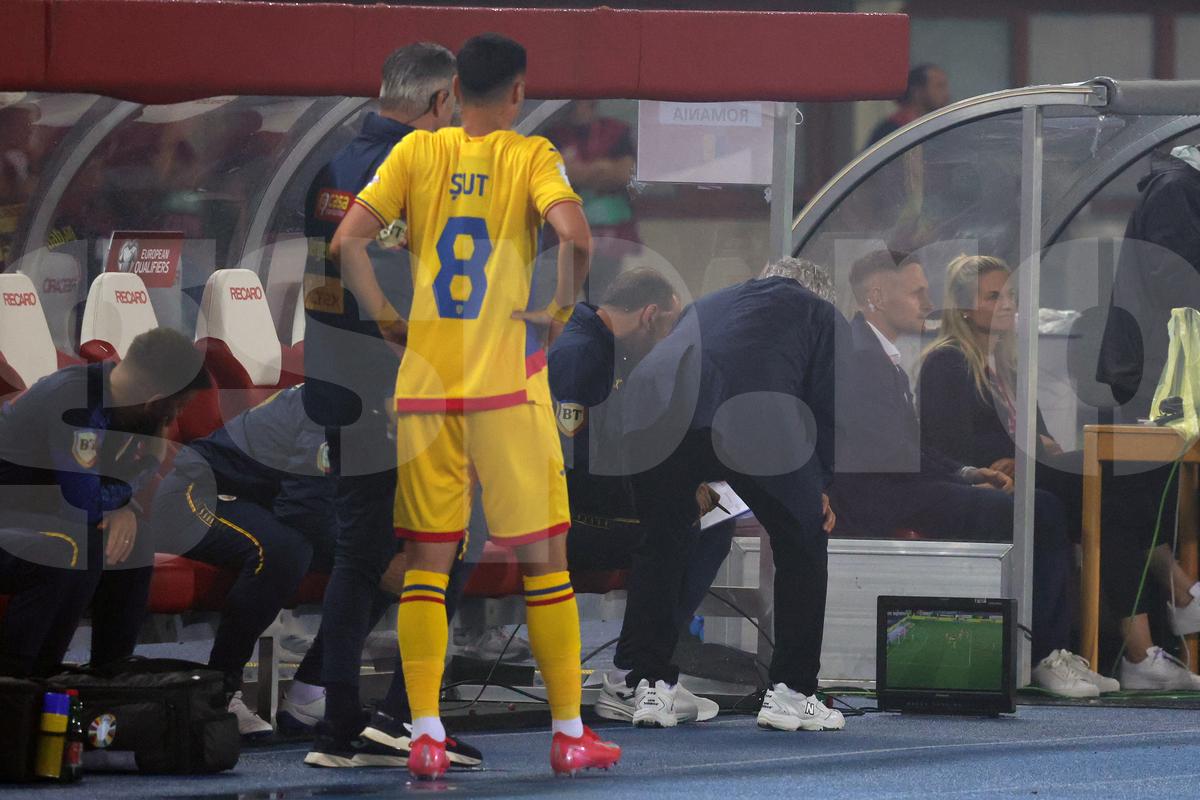 Mircea Lucescu, la meciul Austria - România 2-1