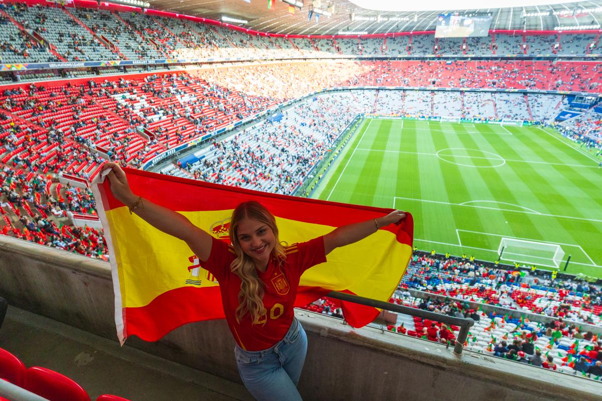 Imagini superbe cu stadionul Allianz Arena înaintea de finala Ligii Naţiunilor