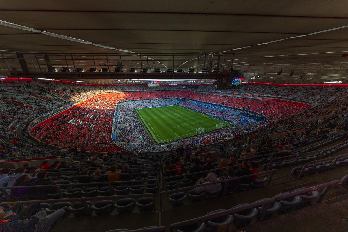 Imagini superbe cu stadionul Allianz Arena înaintea de finala Ligii Naţiunilor