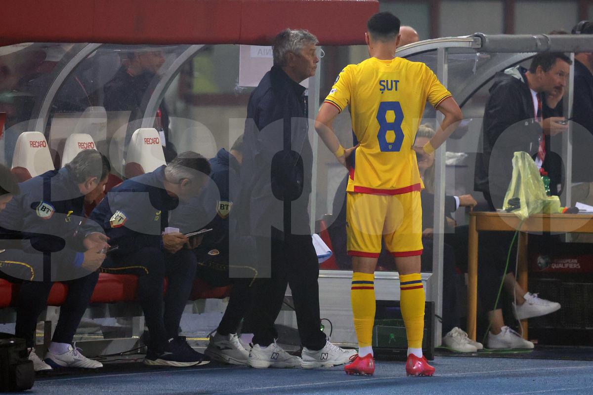 Mircea Lucescu, la meciul Austria - România 2-1