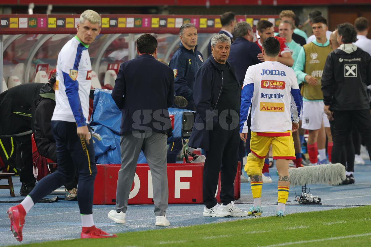 Mircea Lucescu, la meciul Austria - România 2-1