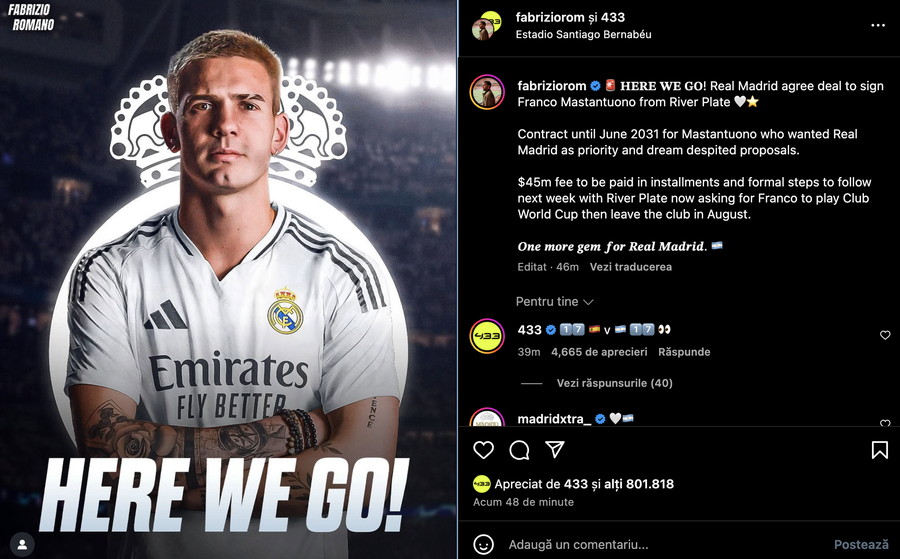 Real Madrid a bifat al treilea transfer al verii » Fotbalistul va ajunge pe „Santiago Bernabeu” după Mondialul Cluburilor