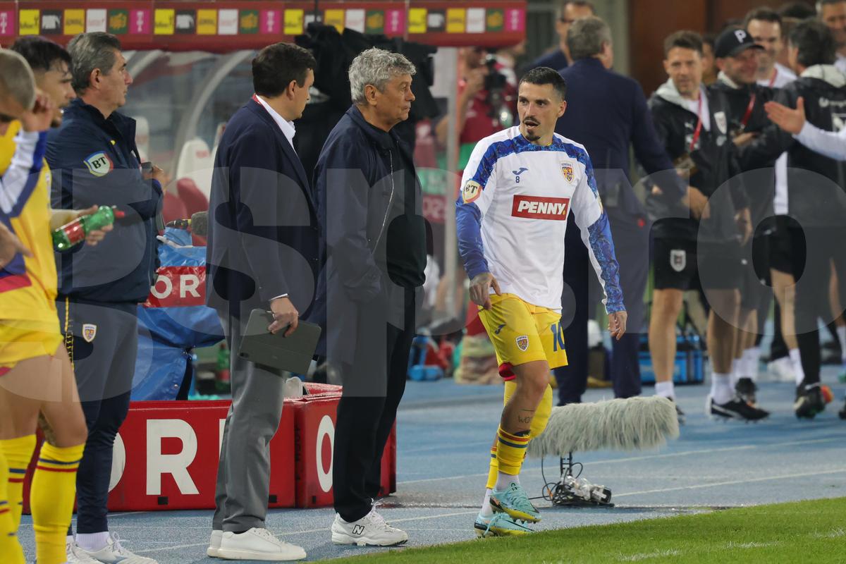 Mircea Lucescu, la meciul Austria - România 2-1