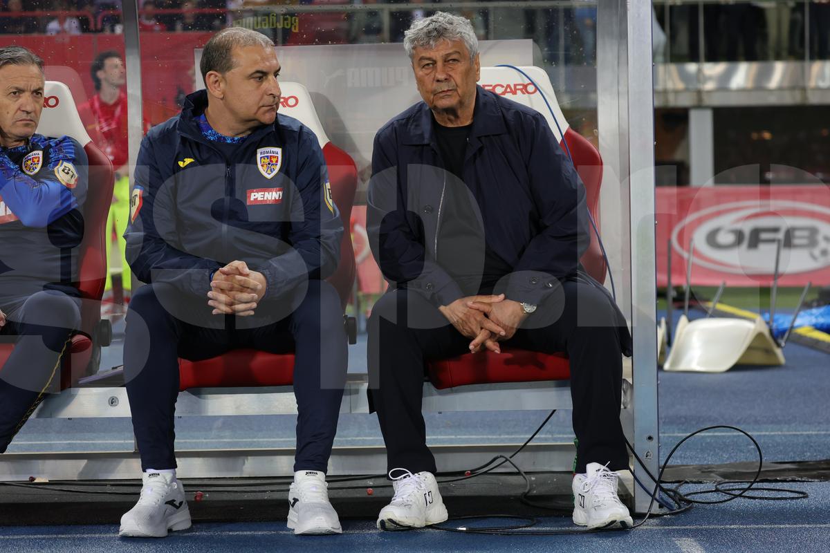 Mircea Lucescu, la meciul Austria - România 2-1