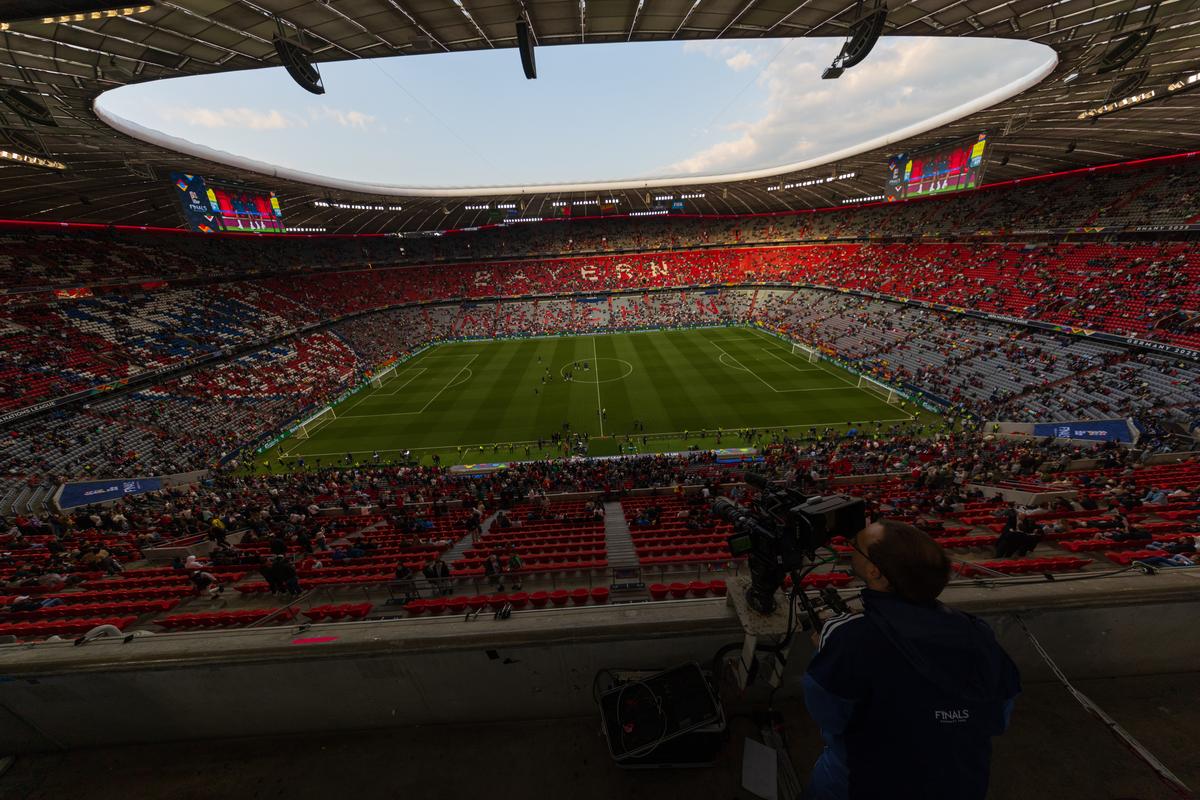 Imagini superbe cu stadionul Allianz Arena înaintea de finala Ligii Naţiunilor