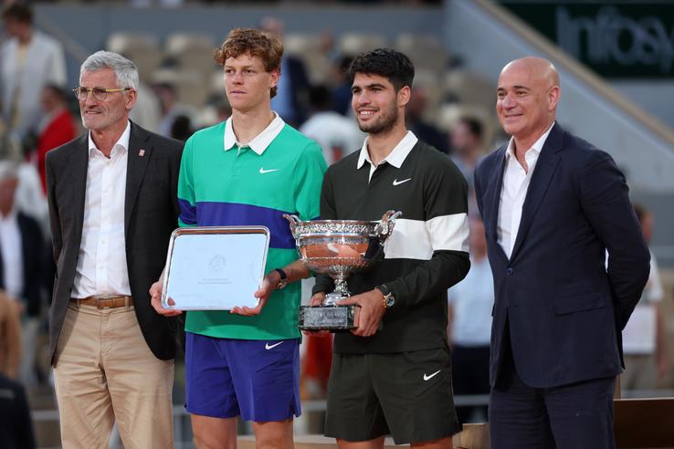 Jannik Sinner - Carlos Alcaraz, finala dramatică de la Roland Garros/Foto: Getty Images