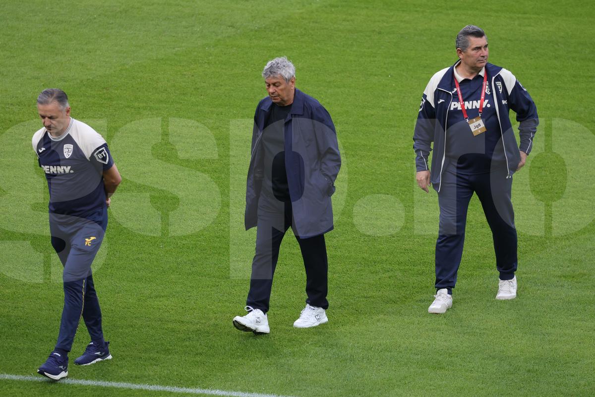 Mircea Lucescu, la meciul Austria - România 2-1
